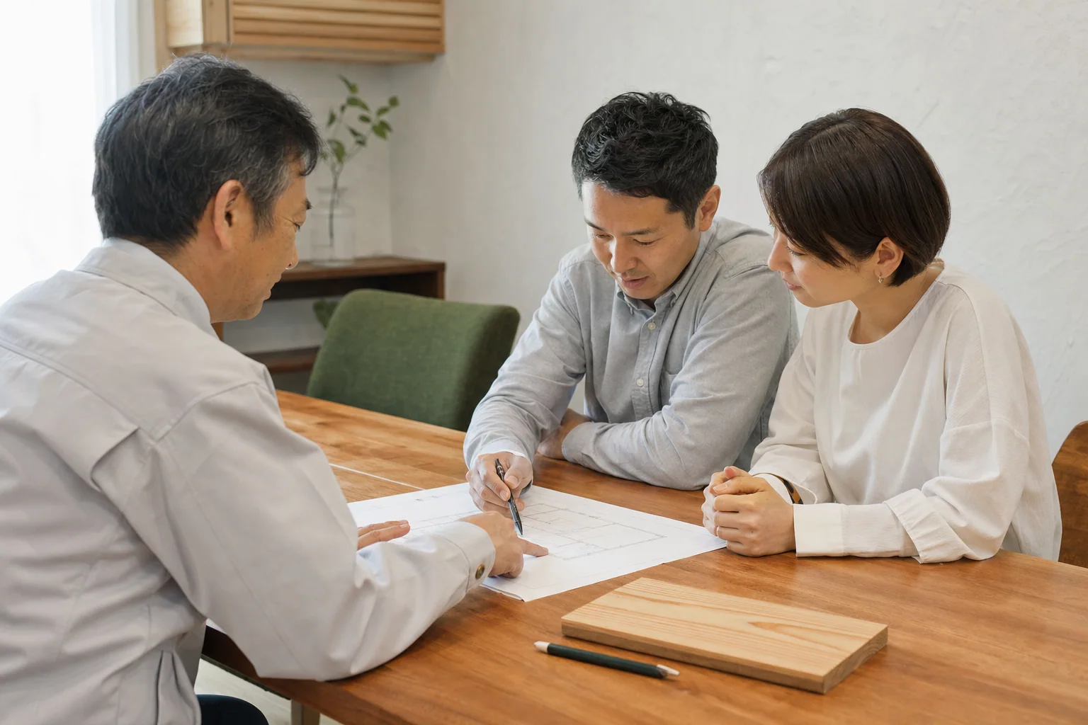 木日和工務店での家づくり相談の様子