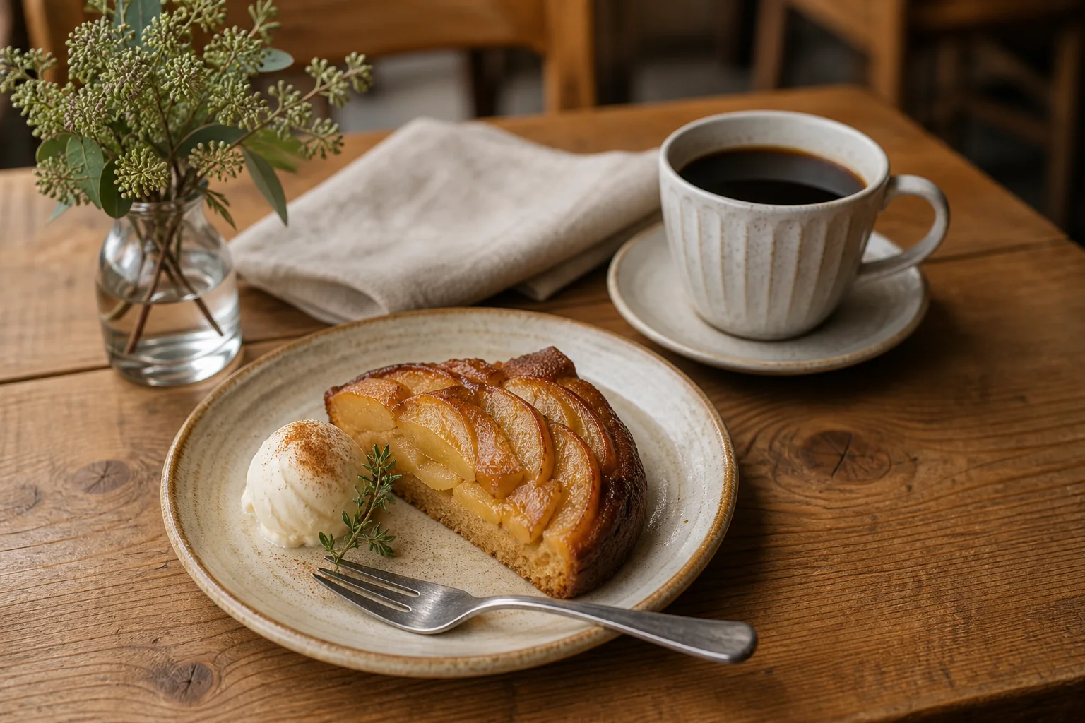 盛岡 カフェ Morioka Tableのりんごの焼き菓子とコーヒー