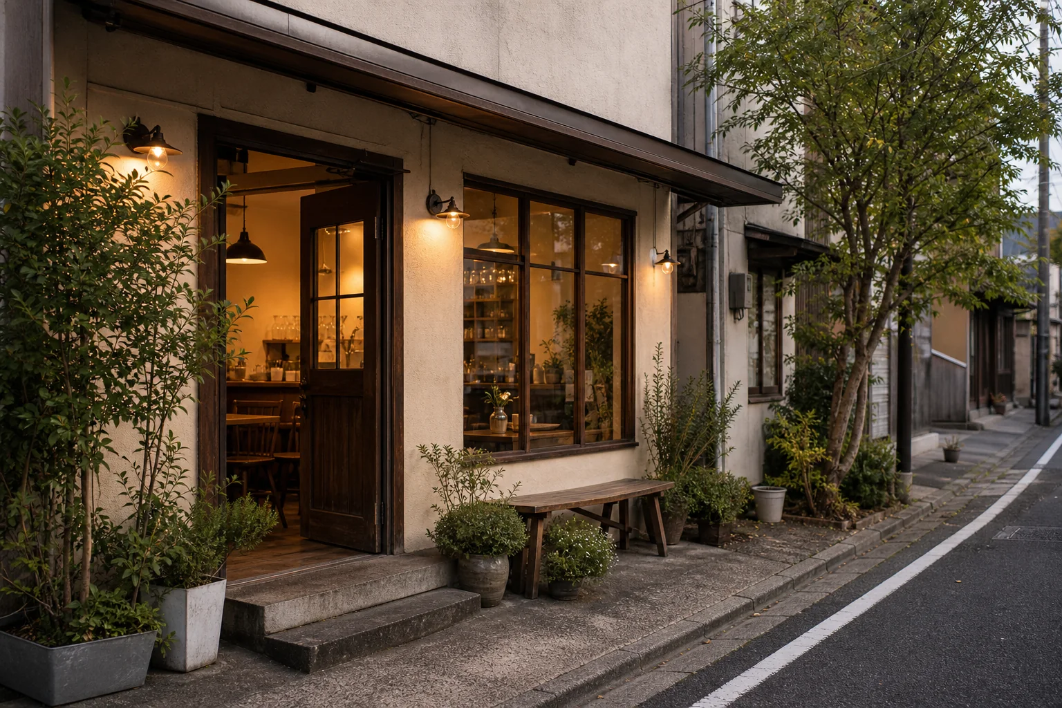 盛岡 カフェ Morioka Tableの路地裏にある小さな外観