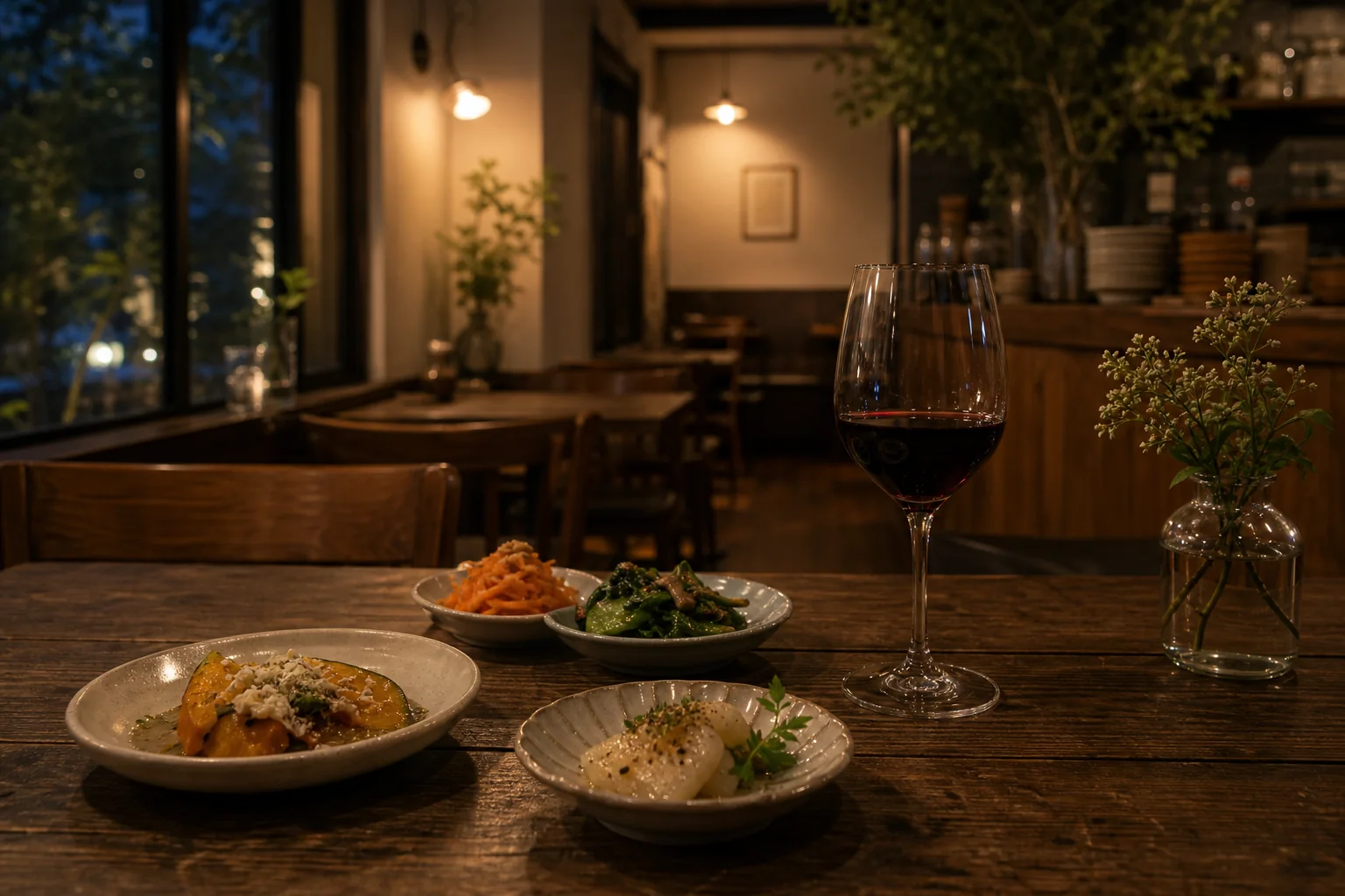 盛岡 ワイン Morioka Tableの自然派ワインと小皿料理